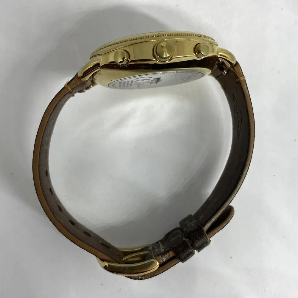 Fossil FTW1201 Women's Brown Leather Analog White Dial Hybrid Smartwatch XX727